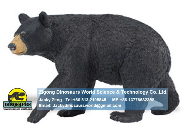 Outdoor animated christmas artificial Animals Statue black bear DWA089